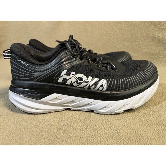 Hoka Bondi 7 Black Running Shoes Woman's Size 7.5 - Picture 9 of 16